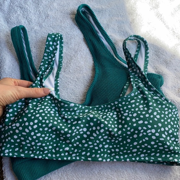 SALE! Set of TWO, never worn bikinis. SO CUTE - Picture 1 of 5